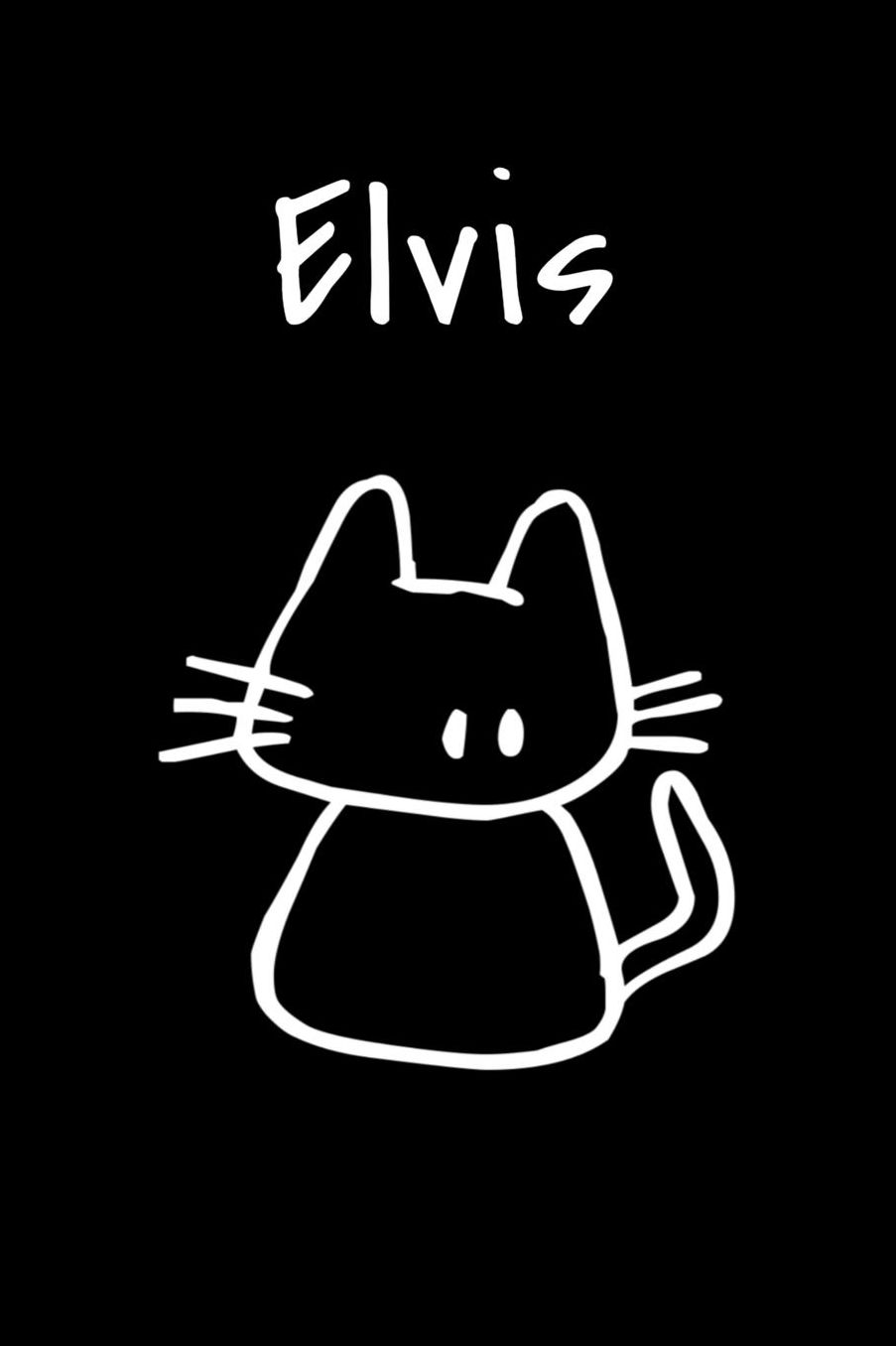 Elvis: Composition Notebook Plain College Ruled Wide Lined 6 x 9 Journal Cute Funny Kawaii Gifts for Cat Lover's Organizer Record Log Passwords Address Book Appointments & Diary Students Back to School Teens Kids Workbook for Writing Notes