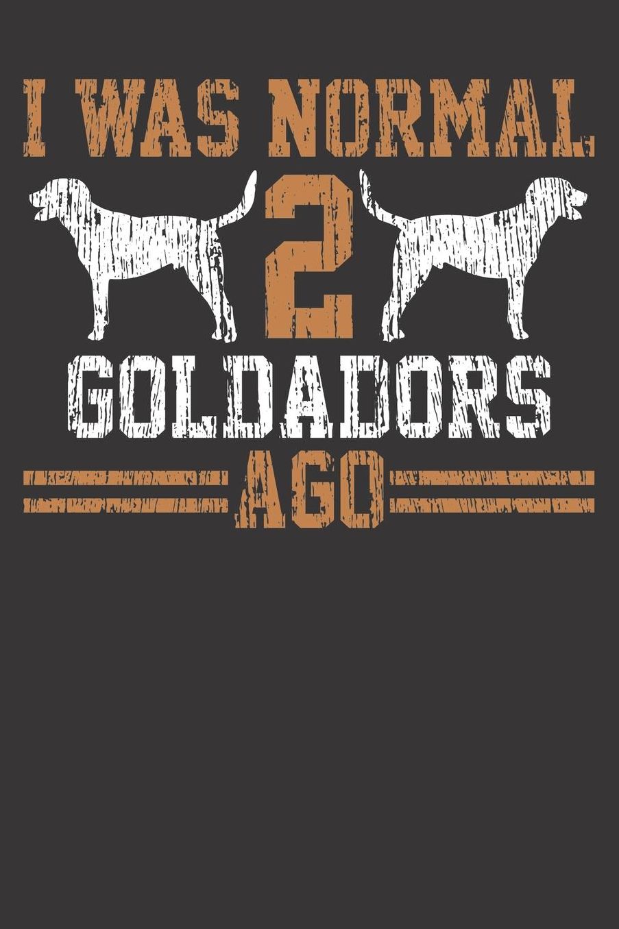 Goldador Notebook: Dog 2 Two Dog Trainer School Breeder Gift 6x9 College Ruled 120 Pages Student Teacher School