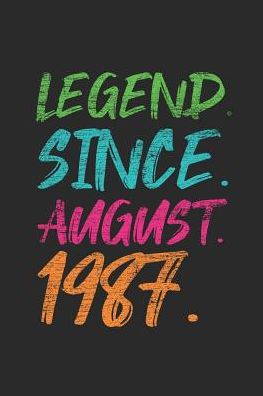 Legend Since August 1987: Graph Paper Notebook / Journal (6 X 9 - 5 Squares per inch - 120 Pages) - 32nd Birthday Gift Idea