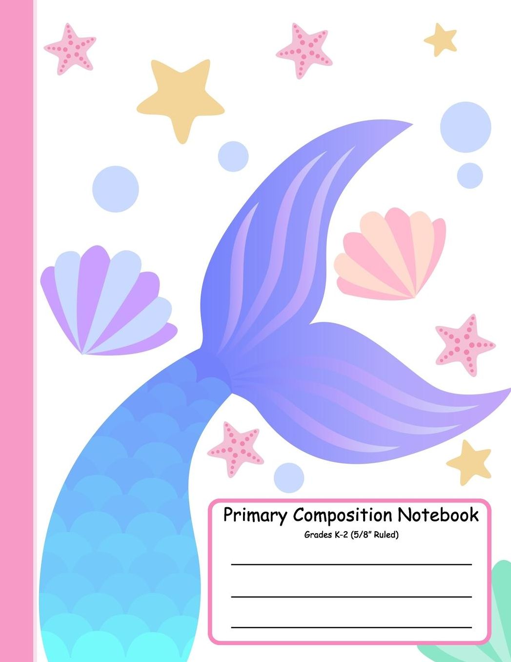 Primary Composition Notebook: Primary Composition Notebook K-2. Picture Space And Dashed Midline, Primary Composition Notebook, Composition Notebook for Kindergarten, Composition Notebook
