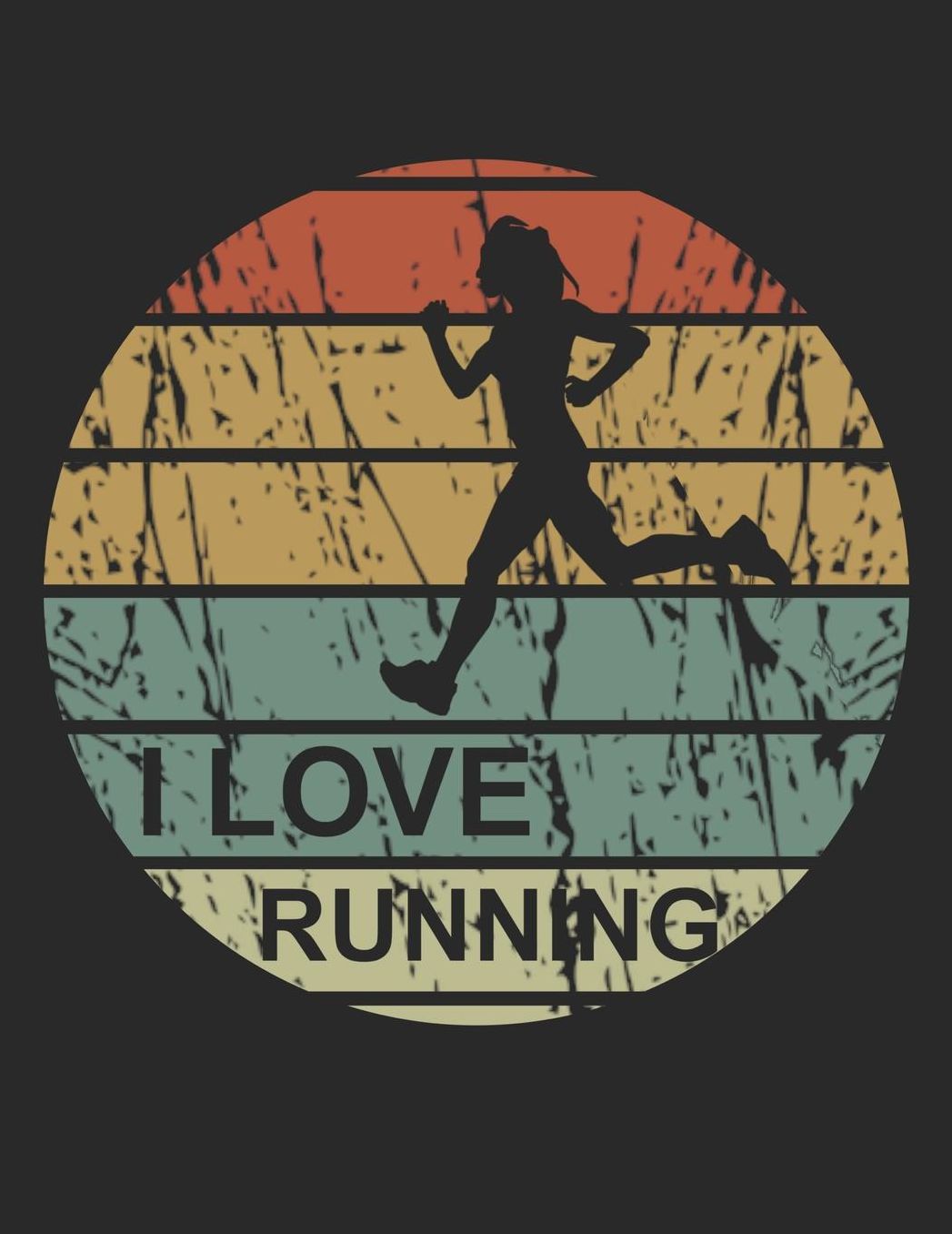 Mein Lauftagebuch: Trainingstagebuch fï¿½r Lï¿½ufer und Jogger ♦ Lauflogbuch fï¿½r ï¿½ber 200 Eintrï¿½ge ♦ A4+ Format ♦ Motiv: I love running retro rund
