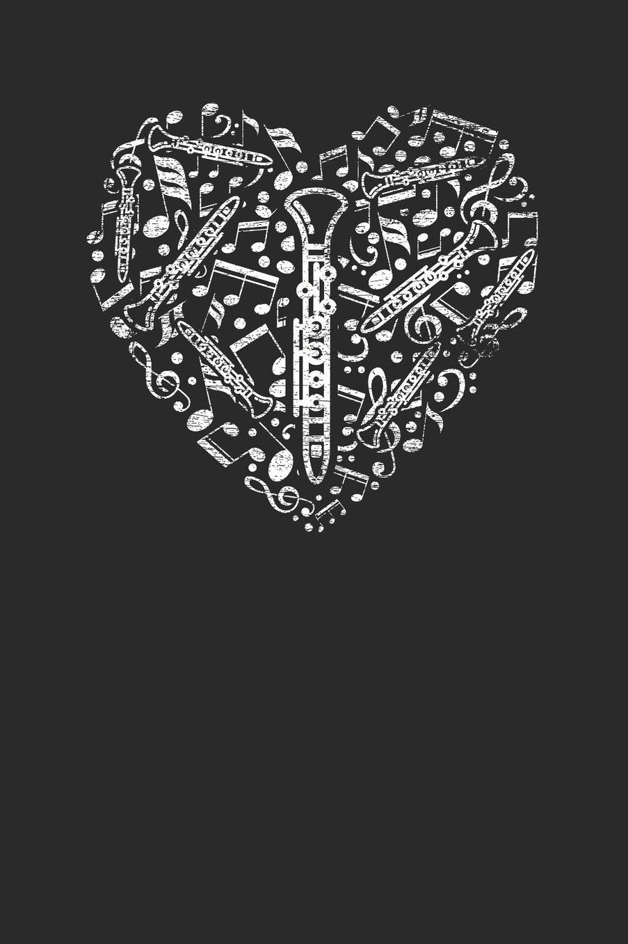 Clarinet Heart: Clarinets Notebook, Blank Lined (6 x 9 - 120 pages Musical Instruments Themed Notebook for Daily Journal, Diary, and Gift