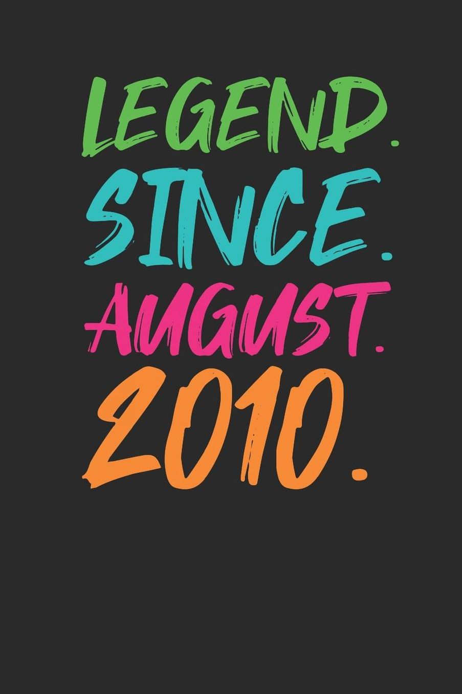 Legend Since August 2010: Graph Paper Journal (6 X 9 - 120 Pages/ 5 Squares per inch) for 9th Birthday Gift Idea for Women and Men