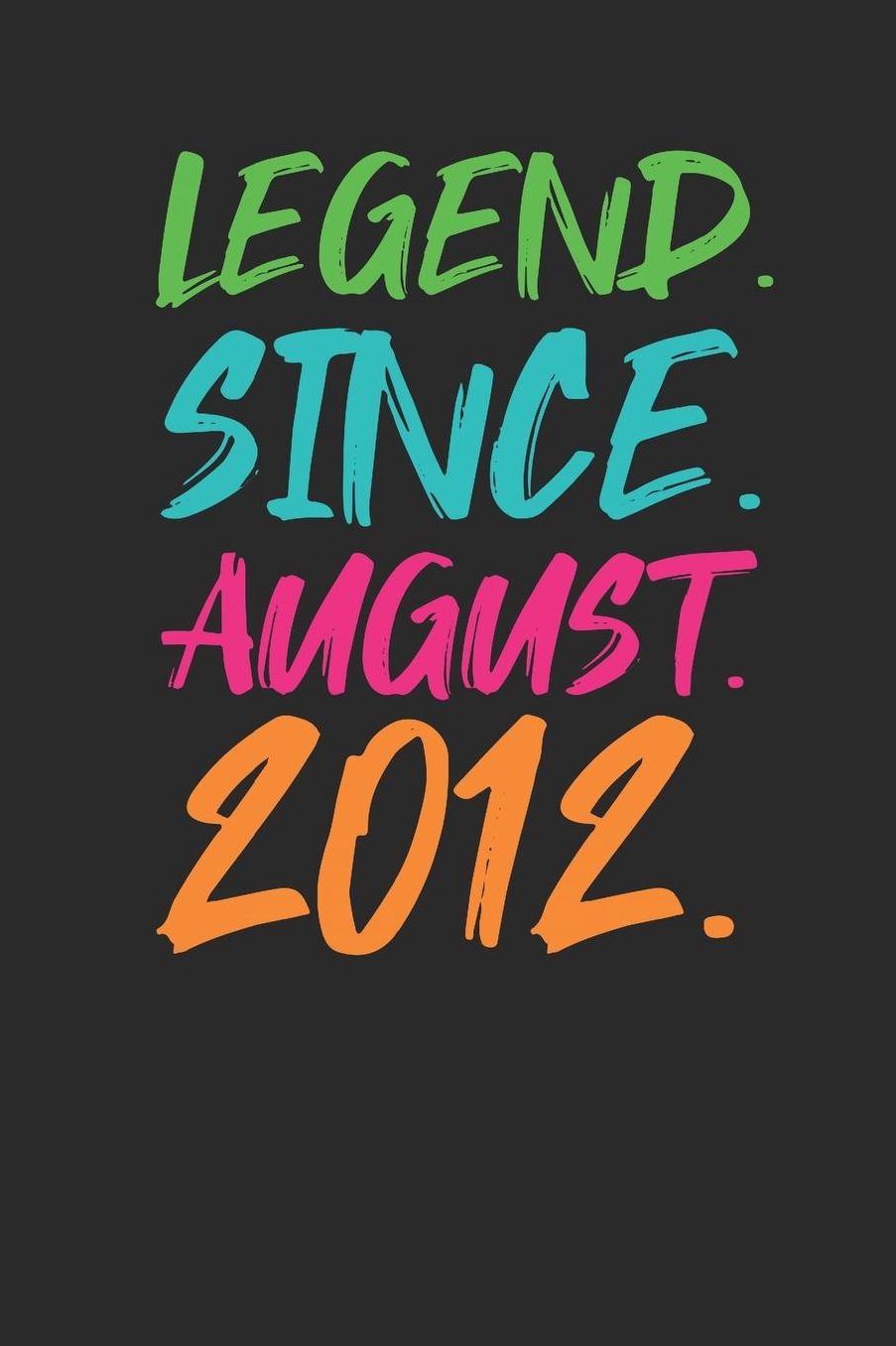 Legend Since August 2012: Graph Ruled Notebook - Journal 7th Birthday for Woman and Men
