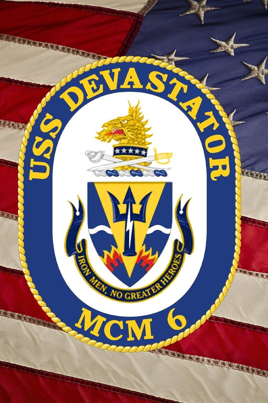 US Navy Mine Countermeasures Ship USS Devastator (MCM 6) Crest Badge Journal: Take Notes, Write Down Memories in this 150 Page Lined Journal