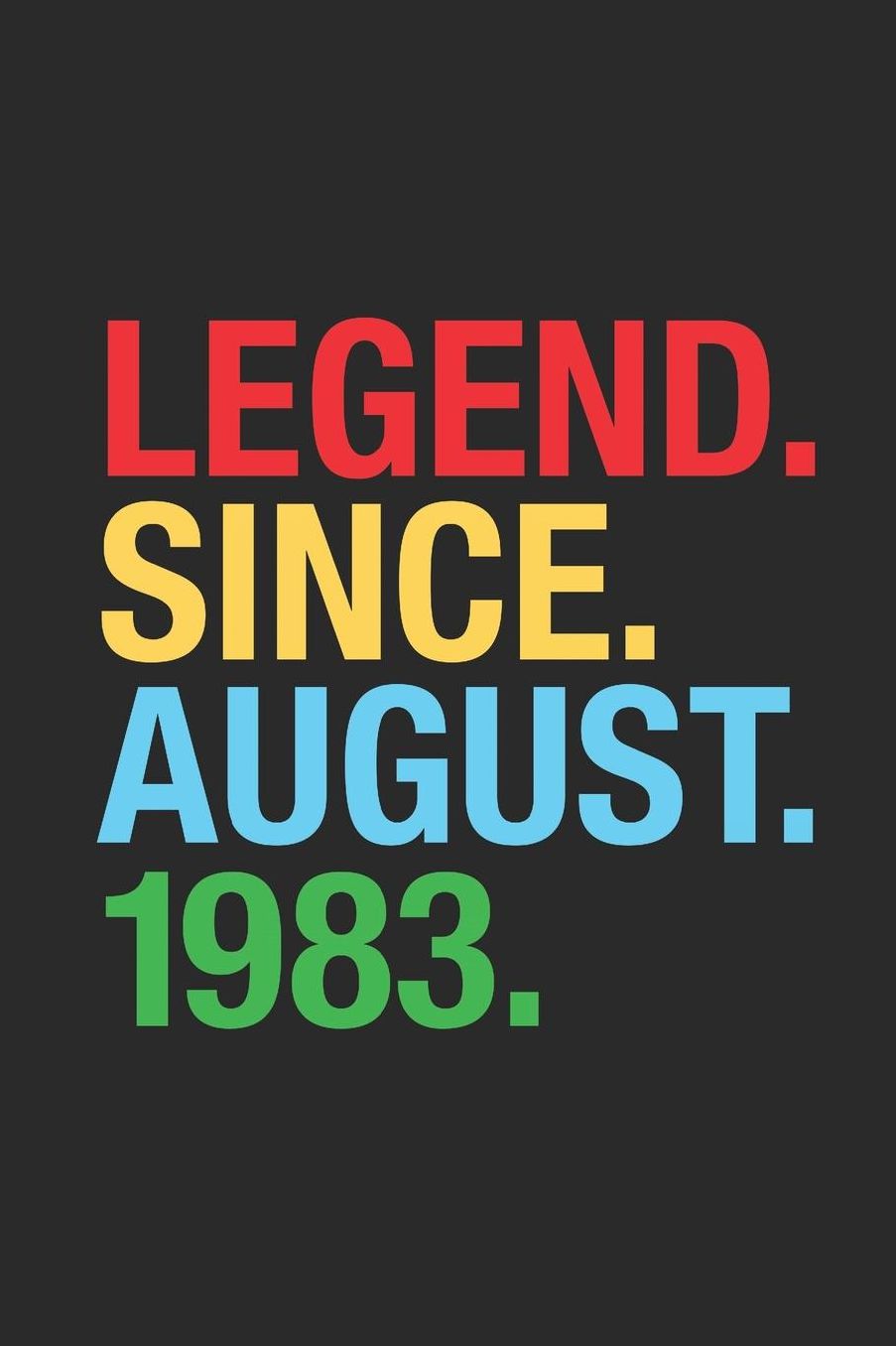 Legend Since August 1983: Blank Lined Notebook - Journal 36th Birthday for Woman and Men
