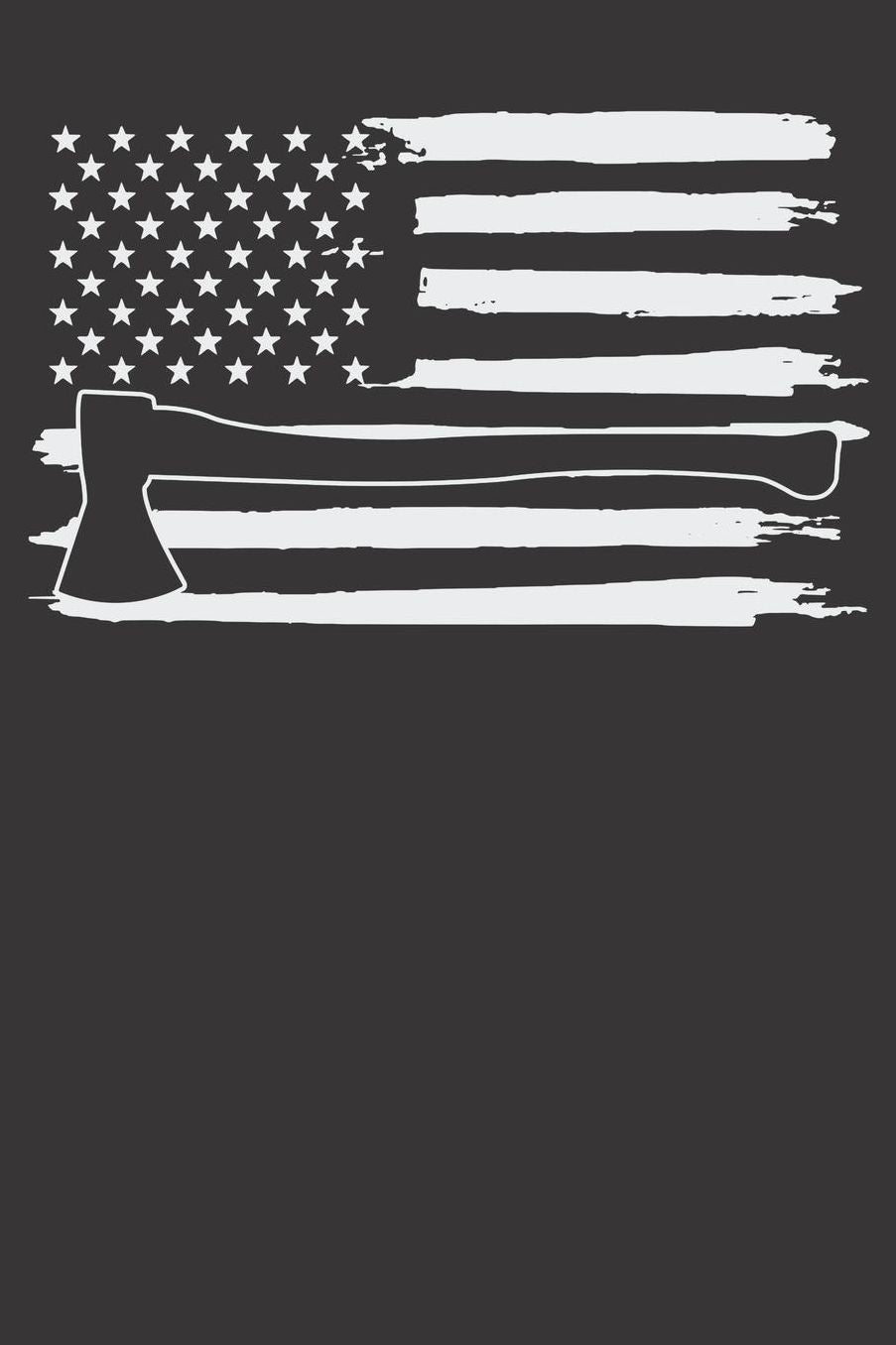 Woodworker Gift Notebook: Lumberjack USA Flag 6x9 College Ruled 120 Pages