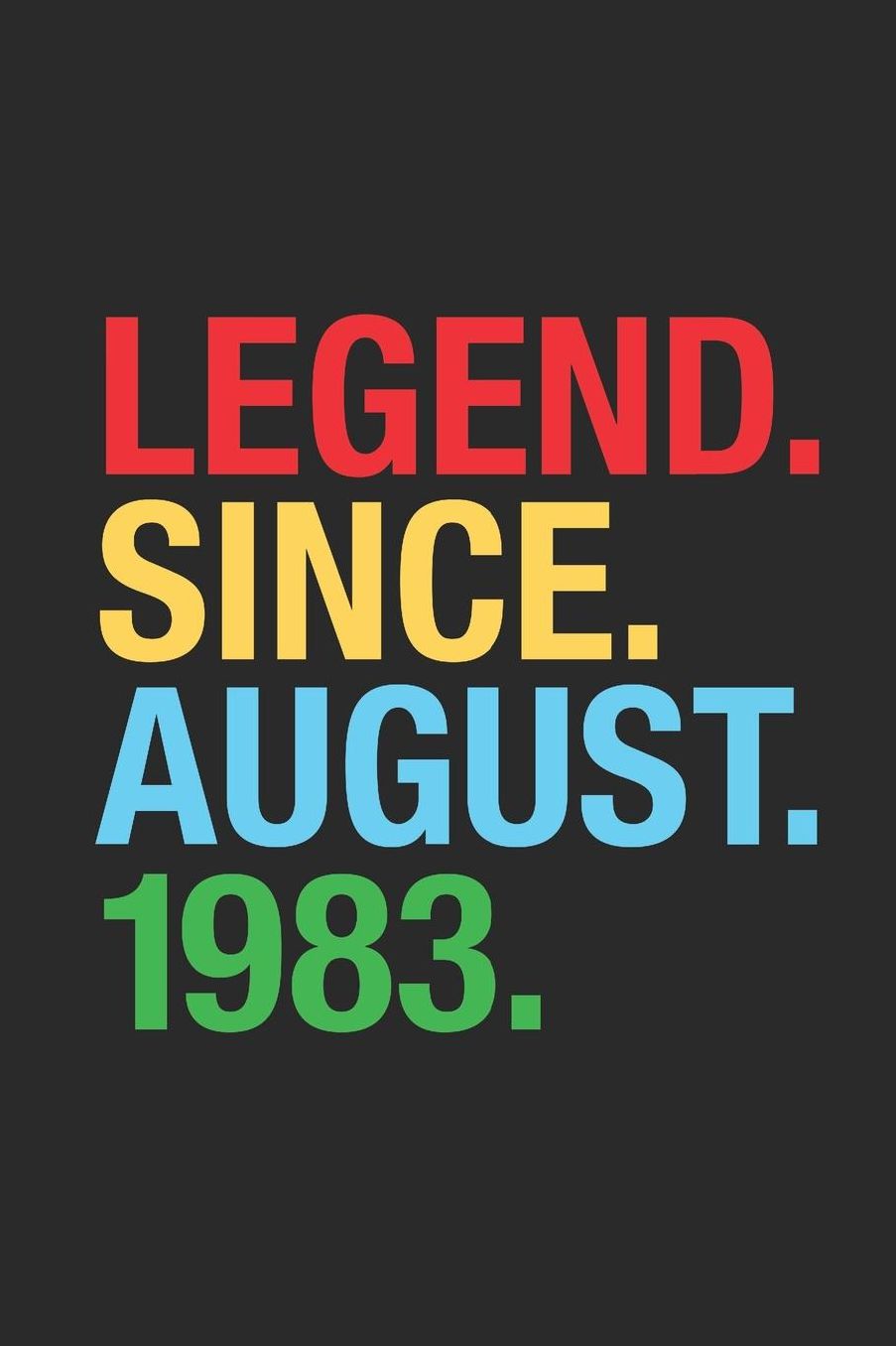 Legend Since August 1983: Dotted Bullet Grid Notebook - Journal 36th Birthday for Woman and Men