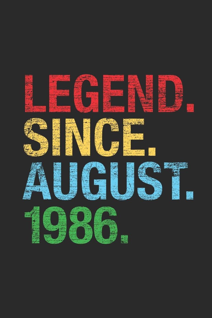 Legend Since August 1986: Dotted Bullet Grid Notebook - Journal 33rd Birthday for Woman and Men