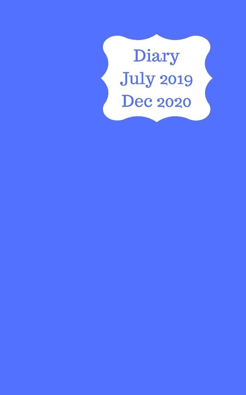 Diary July 2019 Dec 2020: 5x8 pocket size, week to a page 18 month diary. Space for notes and to do list on each page. Perfect for teachers, students and small business owners. Solid bright blue design