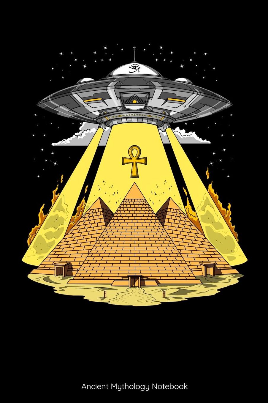 Ancient Mythology Notebook: Egyptian Pyramids Aliens Notebook