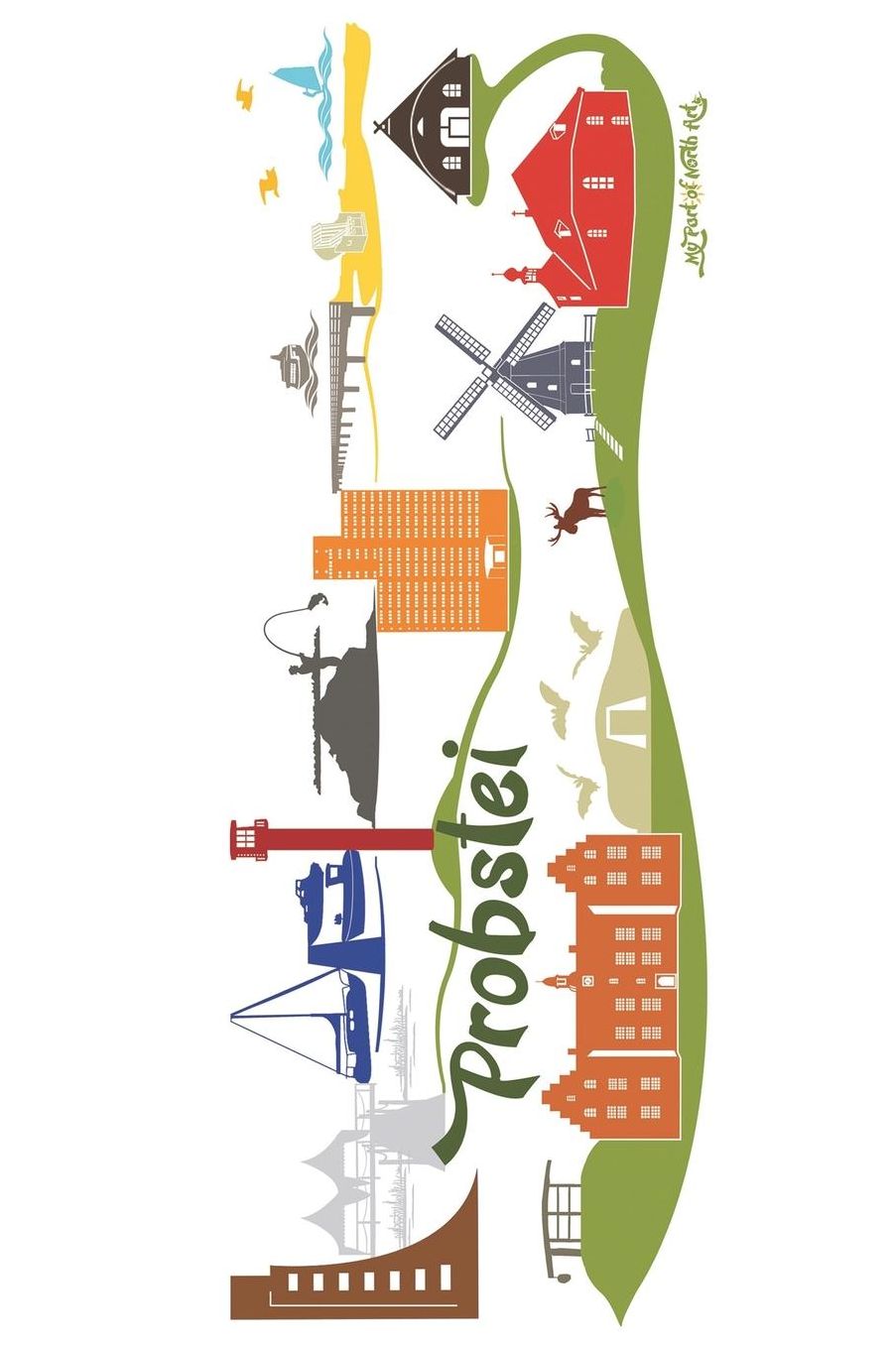 Probsteier Skyline - My Part of North Art: Probsteier Skyline Notizbuch / Notizheft Amt Probstei, Schï¿½nberg, Wisch, Laboe und co. I Probsteier Korntage Lineal Buch I linierte Klatte - 6x9 120 Seiten liniert