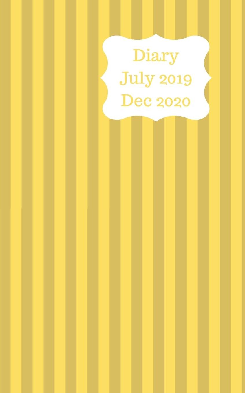 Diary July 2019 Dec 2020: 5x8 pocket size, week to a page 18 month diary. Space for notes and to do list on each page. Perfect for teachers, students and small business owners. Yellow & gold stripe design