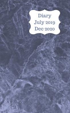 Diary July 2019 Dec 2020: 5x8 pocket size, week to a page 18 month diary. Space for notes and to do list on each page. Perfect for teachers, students and small business owners. Blue granite chalk design