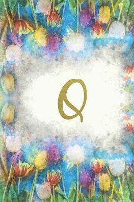 Q: Monogram Initial Notebook for Women and Girls, Blank, 6 x 9, 110 pages