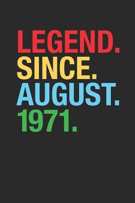Legend Since August 1971: Graph Paper Journal (6 X 9 - 120 Pages/ 5 Squares per inch) for 48th Birthday Gift Idea for Women and Men