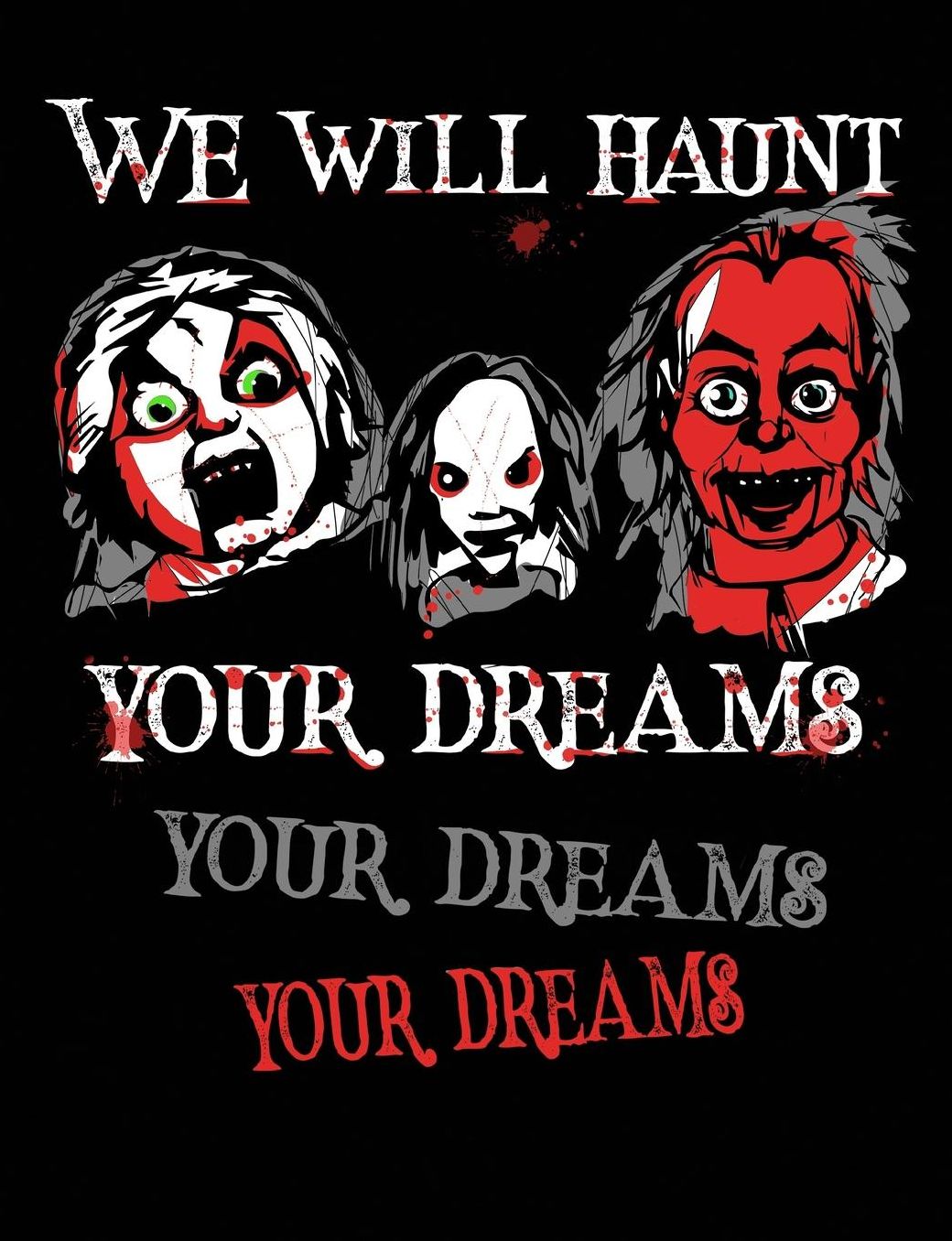 We Will Haunt Your Dreams: Creepy Dolls Graph Ruled Notebook for Horror Lovers
