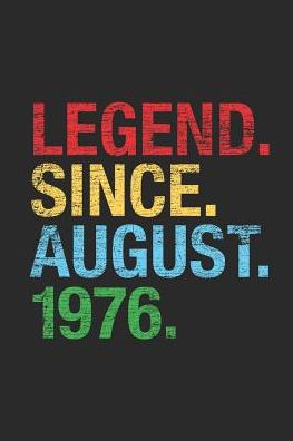 Legend Since August 1976: Graph Ruled Notebook - Journal 43rd Birthday for Woman and Men