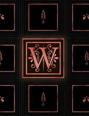 W: Rose Gold Initial Monogram 120 page weekly Journal & Planner