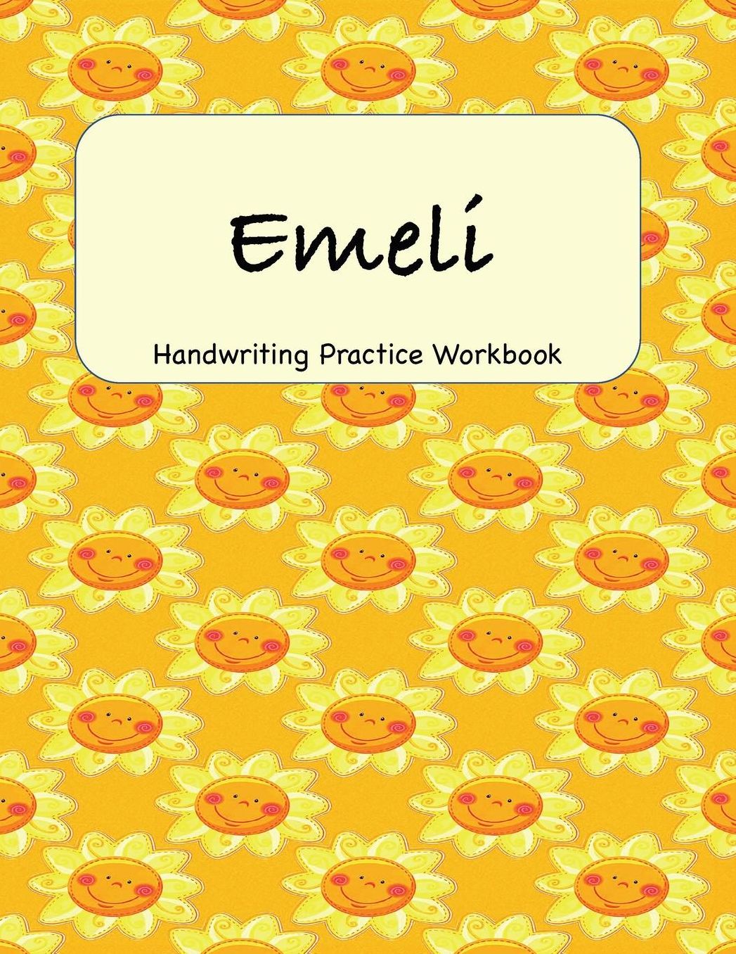 Emeli - Handwriting Practice Workbook: 8.5 x 11 Notebook with Dotted Lined Sheets - 100 Pages - Yellow Sun
