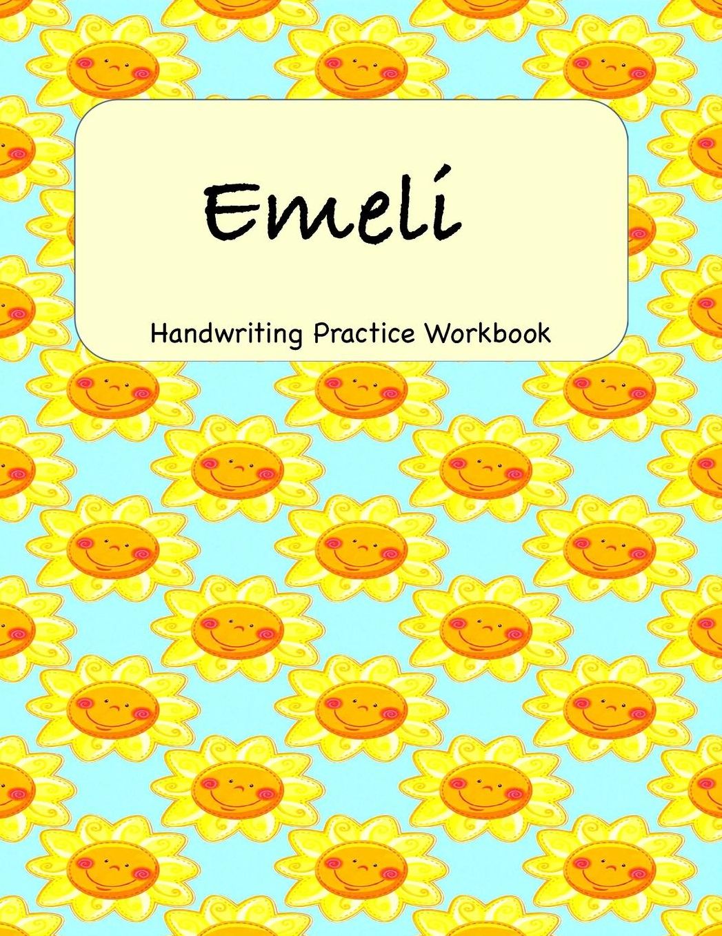 Emeli - Handwriting Practice Workbook: 8.5 x 11 Notebook with Dotted Lined Sheets - 100 Pages - Sunshine in the Blue Sky