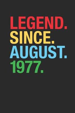 Legend Since August 1977: Graph Paper Notebook - 42nd Birthday Gift or 42nd Anniversary Gift Idea