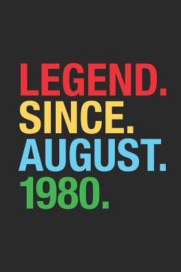 Legend Since August 1980: Graph Ruled Notebook / Journal (6 X 9 - 5 X 5 Graph Ruled) - 39th years old Birthday Gift and Anniversary Gift for Women and Men