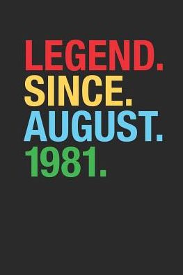 Legend Since August 1981: Graph Paper Journal (6 X 9 - 120 Pages/ 5 Squares per inch) for 38th Birthday Gift Idea for Women and Men