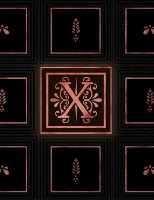 X: Rose Gold Initial Monogram 120 page weekly Journal & Planner