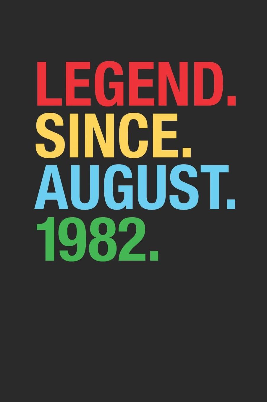 Legend Since August 1982: Graph Paper Notebook -37th Birthday Gift or 37th Anniversary Gift Idea