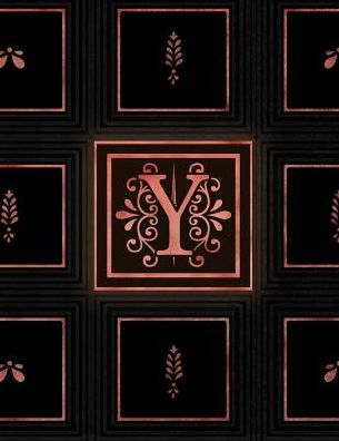 Y: Rose Gold Initial Monogram 120 page weekly Journal & Planner