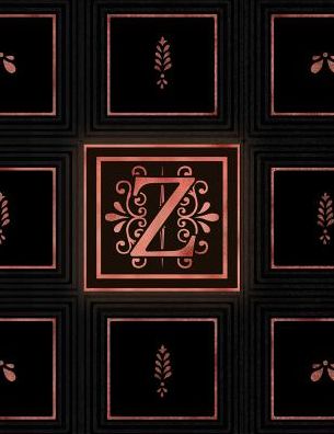 Z: Rose Gold Initial Monogram 120 page weekly Journal & Planner