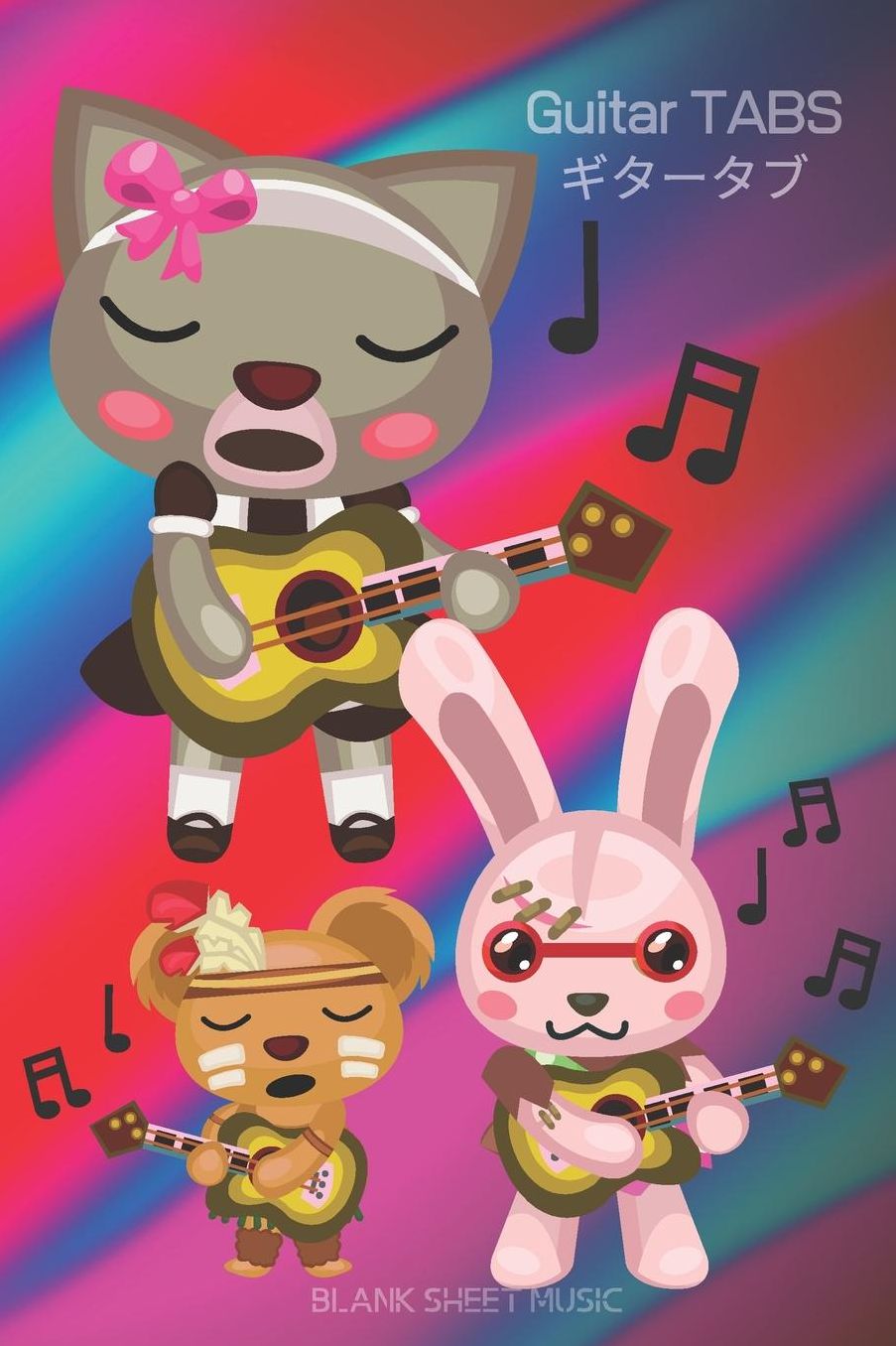 Blank Guitar TABS Anime Themed 120 Pages