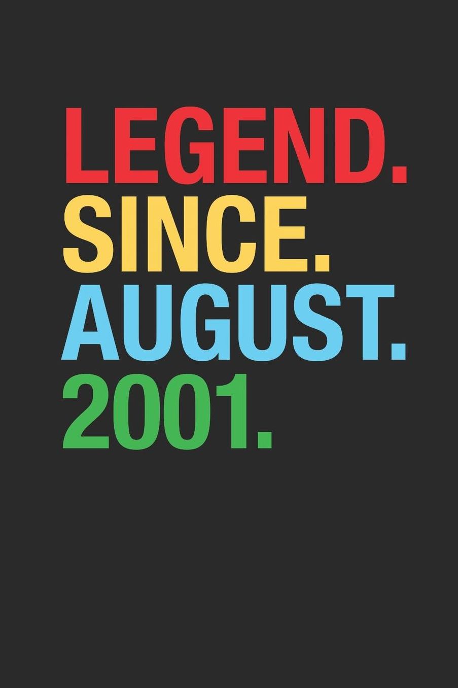 Legend Since August 2001: Graph Paper Journal (6 X 9 - 120 Pages/ 5 Squares per inch) for 18th Birthday Gift Idea for Women and Men