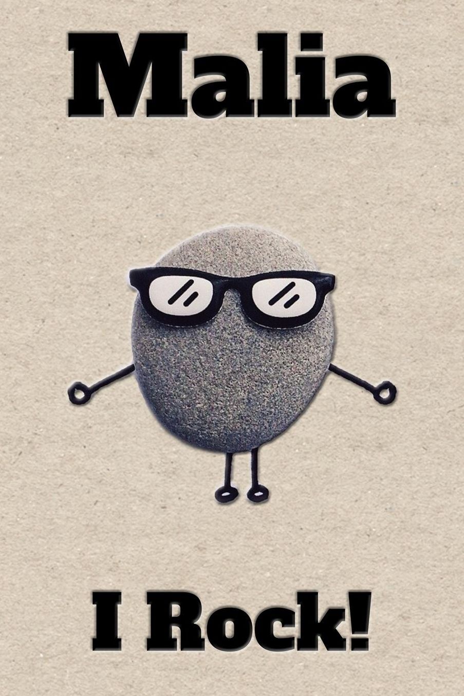 Affirmation Journal Malia I Rock!: A personalized monogram journal just for you!