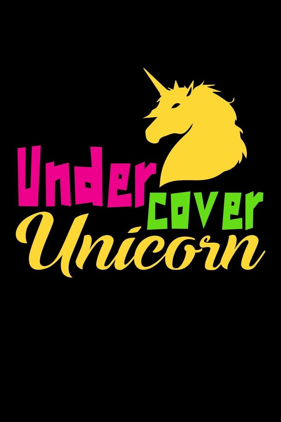 Undercover Unicorn: College Ruled Notebook