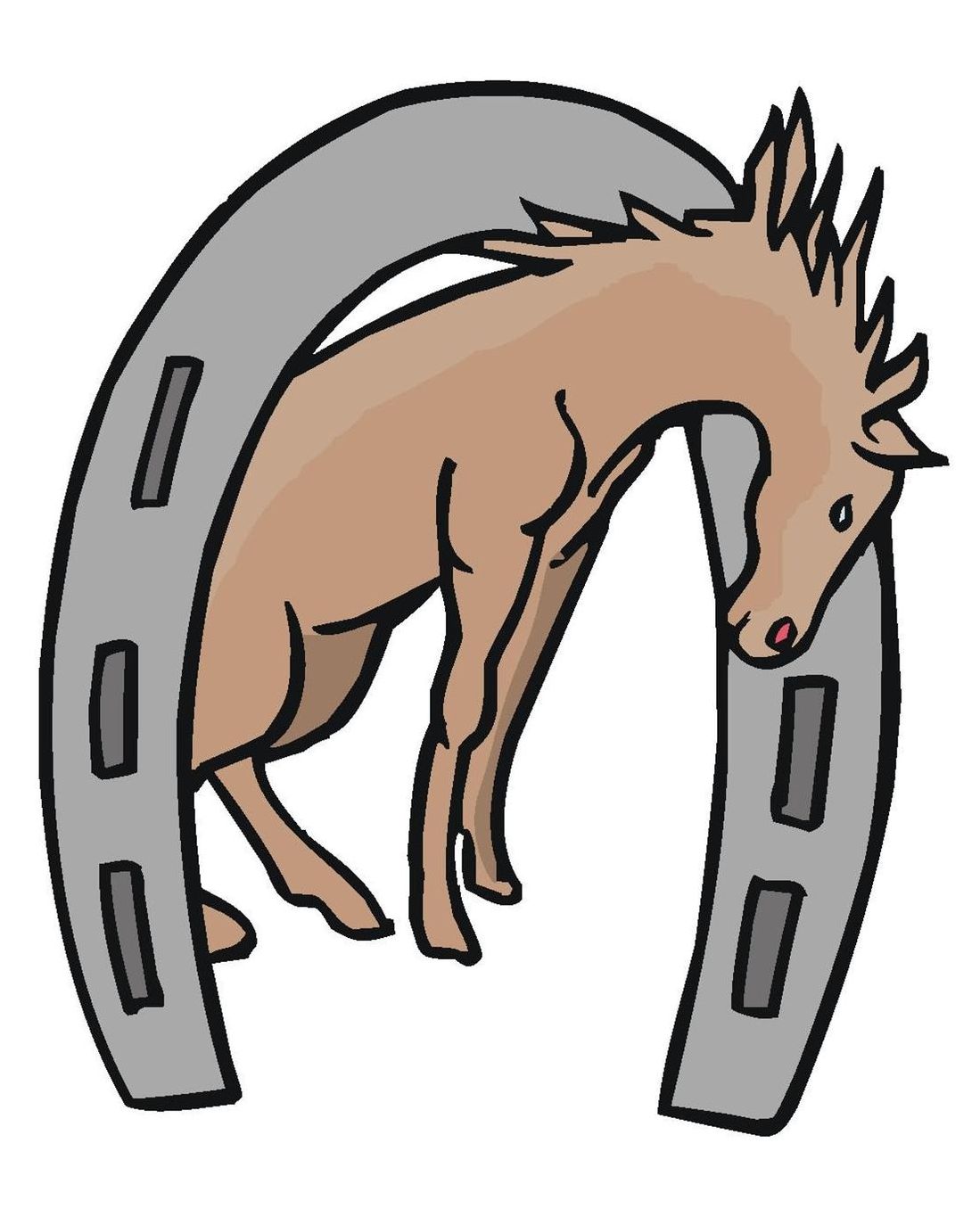 Horse Illustration School Composition Book Equine Bronc Horseshoe: Horse Picture Equine Covers Composition Books Notebooks (Notebook, Diary, Blank Book)