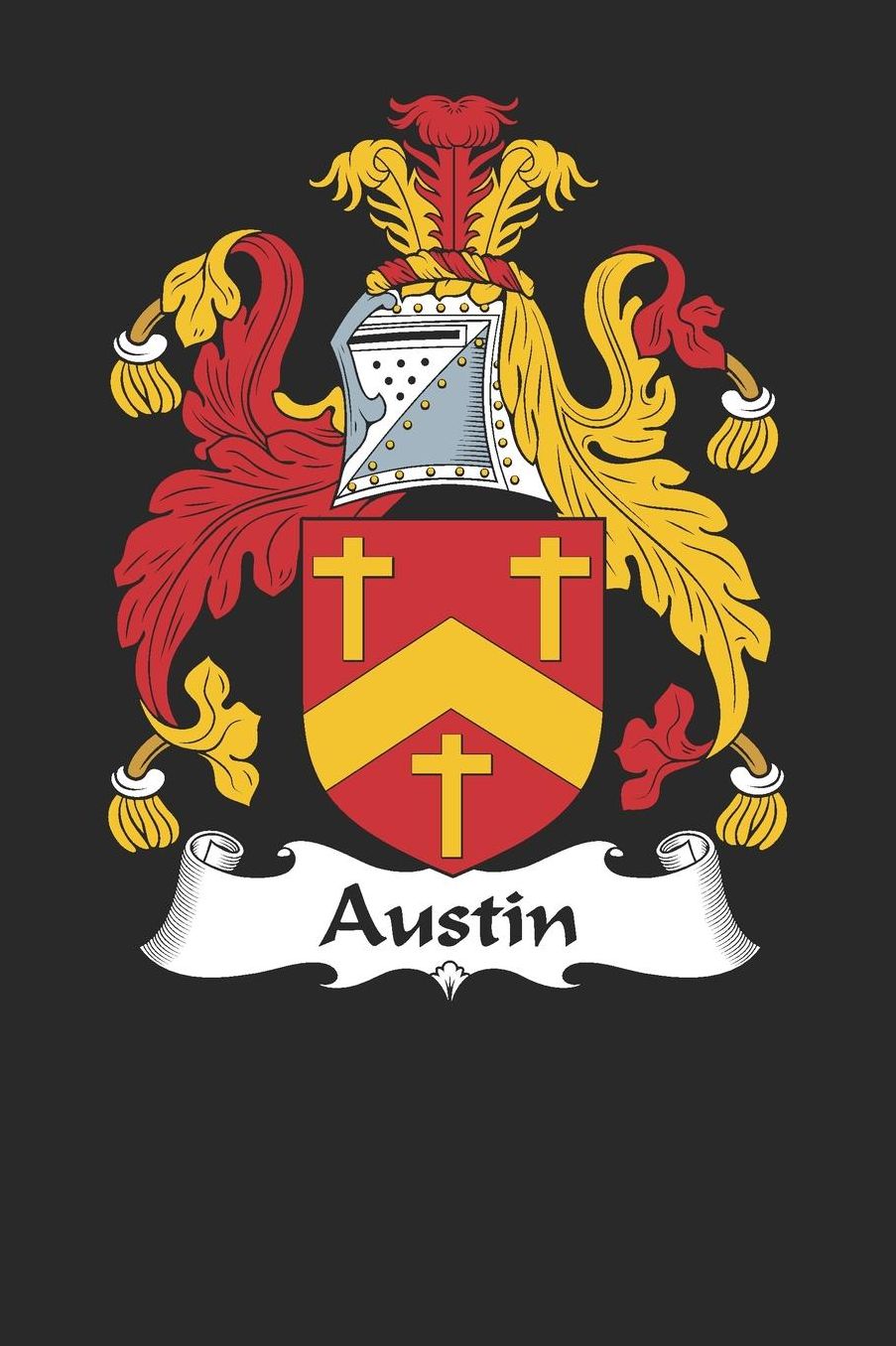 Austin: Austin Coat of Arms and Family Crest Notebook Journal (6 x 9 - 100 pages)