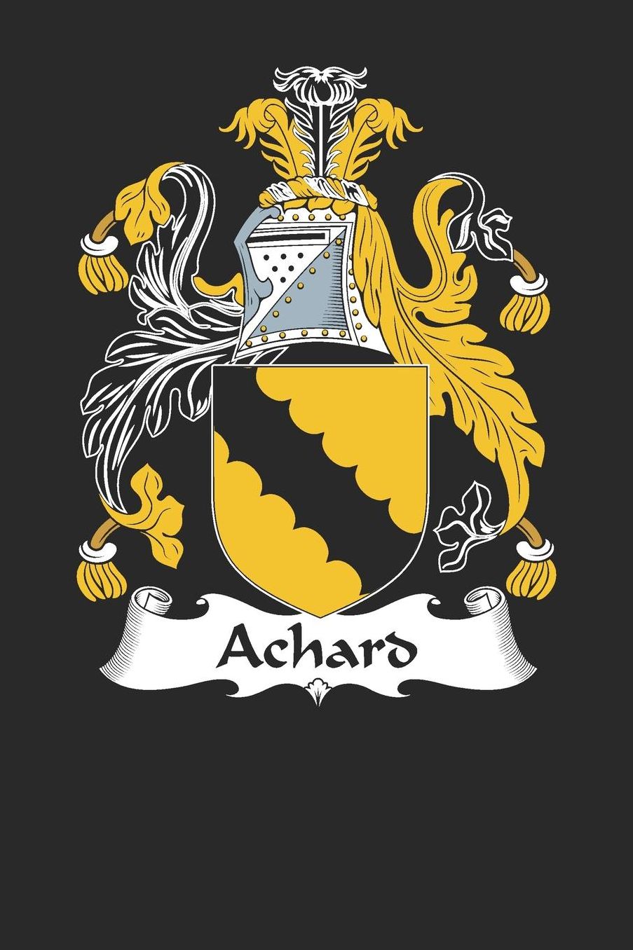 Achard: Achard Coat of Arms and Family Crest Notebook Journal (6 x 9 - 100 pages)