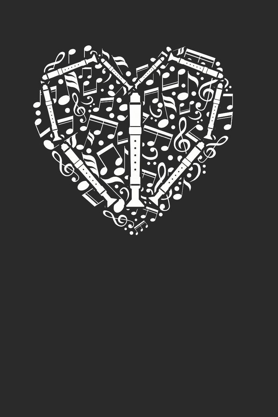 Flute Heart: Flutes Notebook, Graph Paper (6 x 9 - 120 pages) Musical Instruments Themed Notebook for Daily Journal, Diary, and Gift