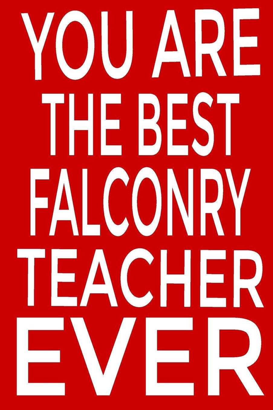 You are the best falconry teacher ever: Keep track of your falconry adventures Composition Book / Notebook / Journal ( 6 x 9 ), College Ruled / Lined Paper, for Falconry Enthusiasts Blank Lined Notebook Journal Gift Idea