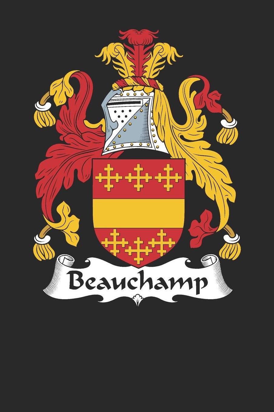 Beauchamp: Beauchamp Coat of Arms and Family Crest Notebook Journal (6 x 9 - 100 pages)
