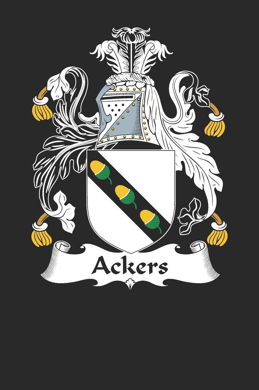 Ackers: Ackers Coat of Arms and Family Crest Notebook Journal (6 x 9 - 100 pages)