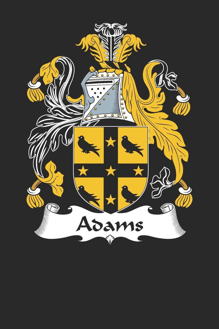 Adams: Adams Coat of Arms and Family Crest Notebook Journal (6 x 9 - 100 pages)