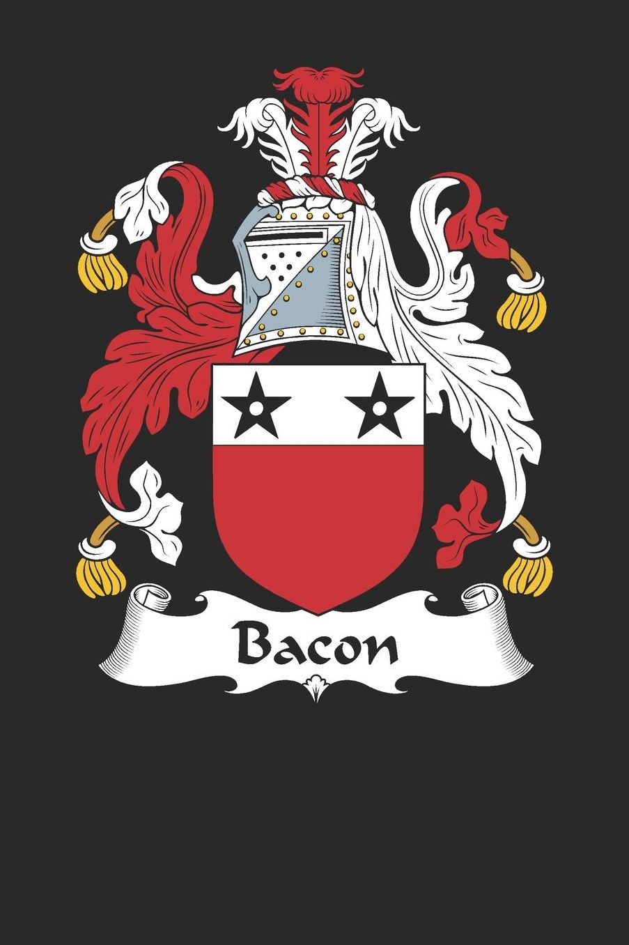 Bacon: Bacon Coat of Arms and Family Crest Notebook Journal (6 x 9 - 100 pages)