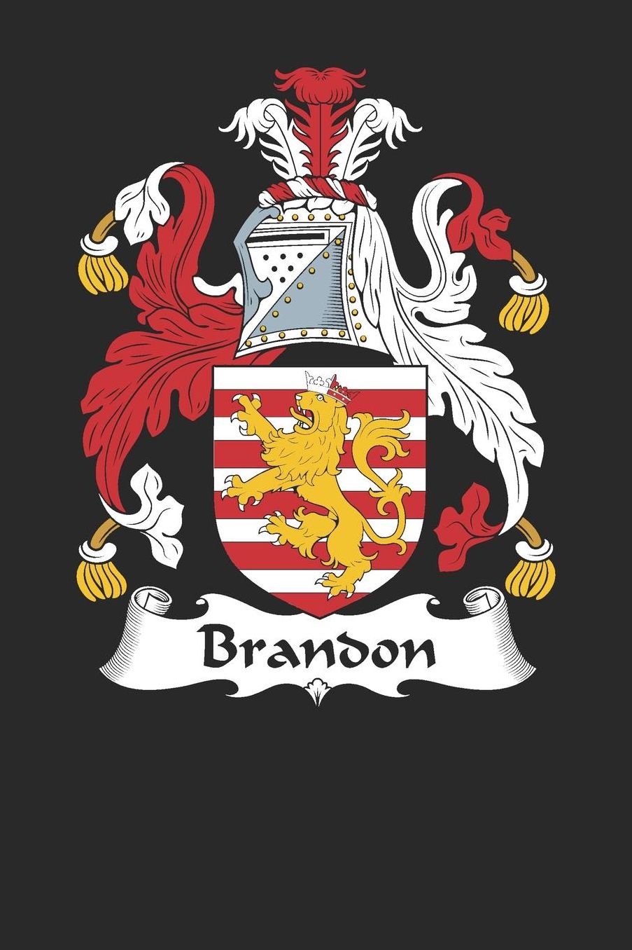 Brandon: Brandon Coat of Arms and Family Crest Notebook Journal (6 x 9 - 100 pages)