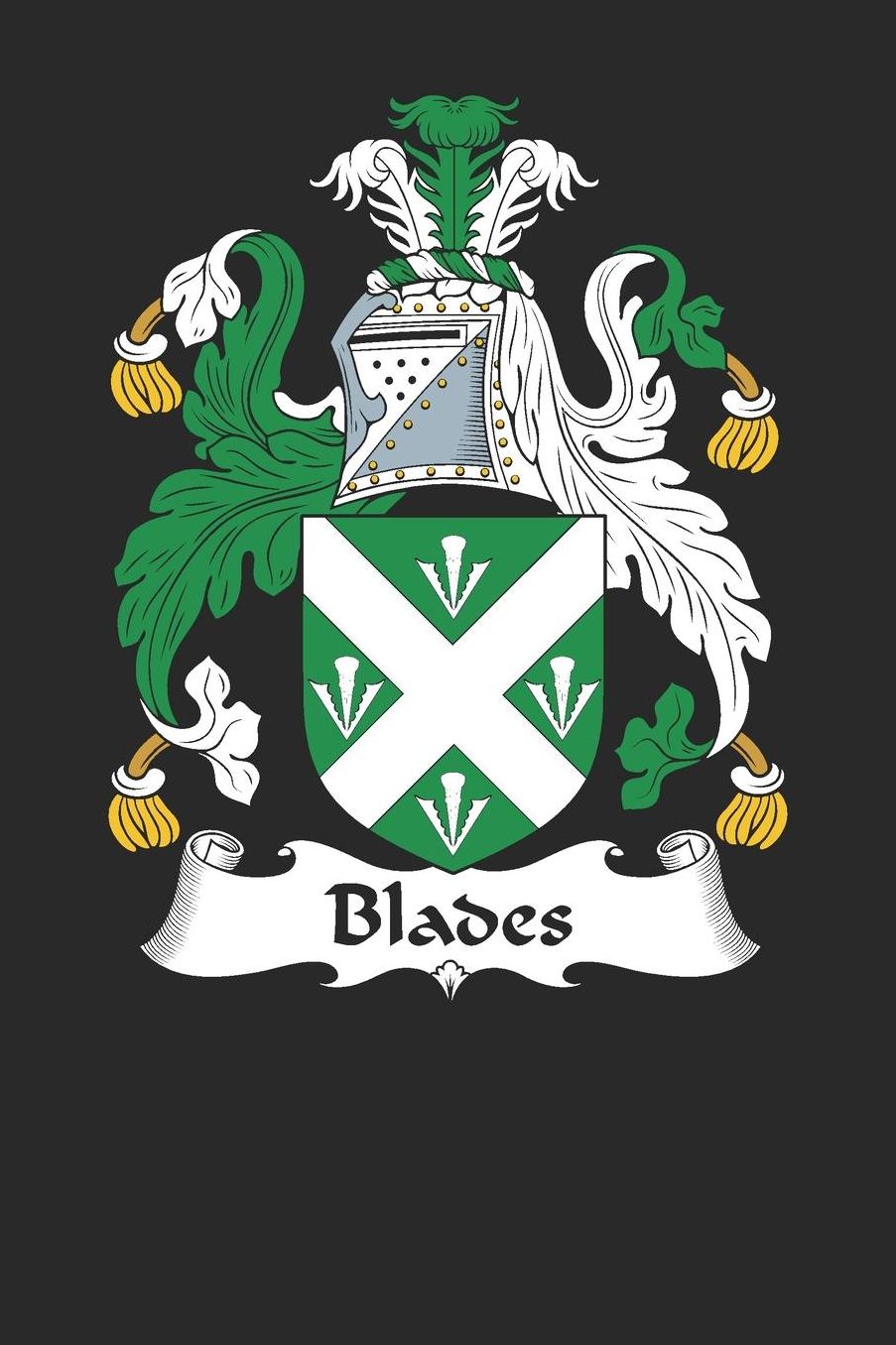 Blades: Blades Coat of Arms and Family Crest Notebook Journal (6 x 9 - 100 pages)