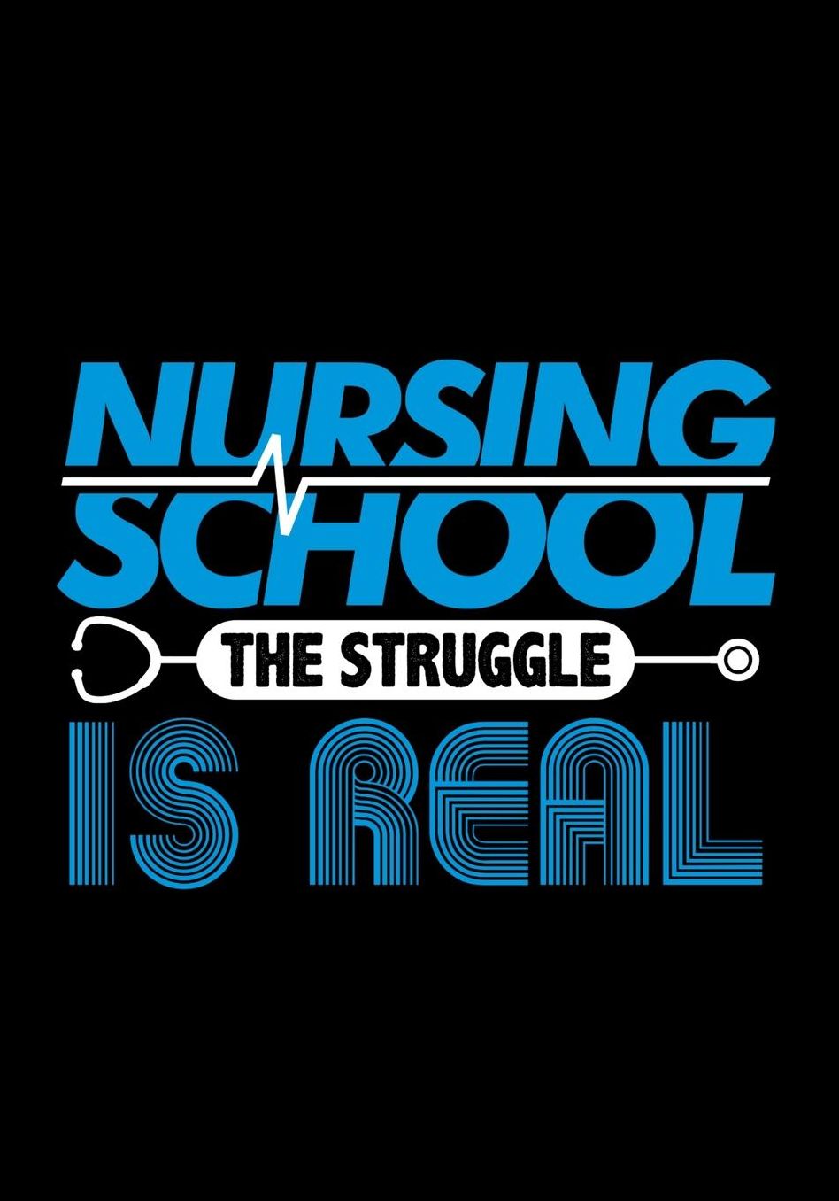 Nursing School The Struggle Is Real: Nurse Composition Notebook Back to School for Nursing Students
