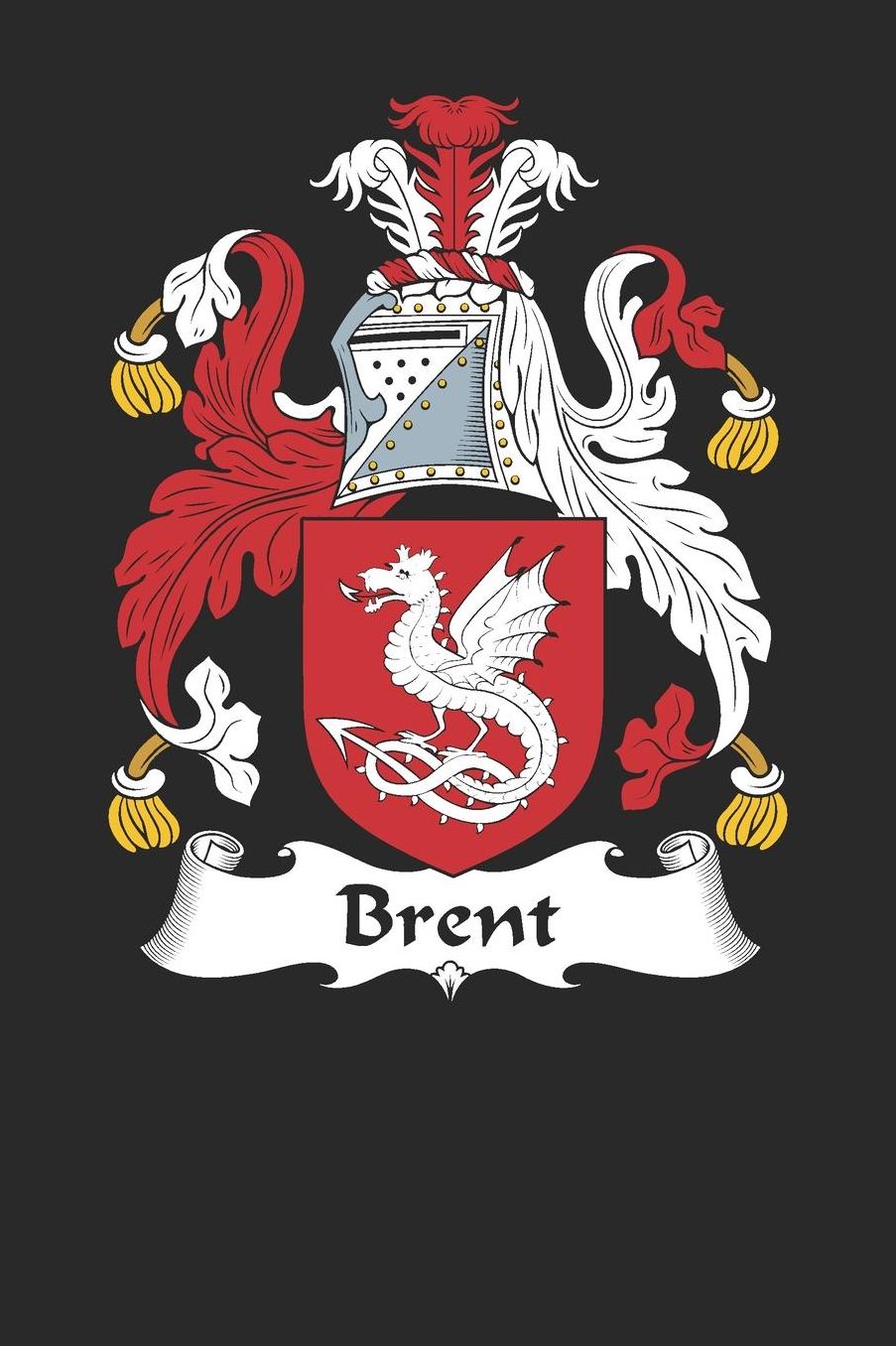 Brent: Brent Coat of Arms and Family Crest Notebook Journal (6 x 9 - 100 pages)