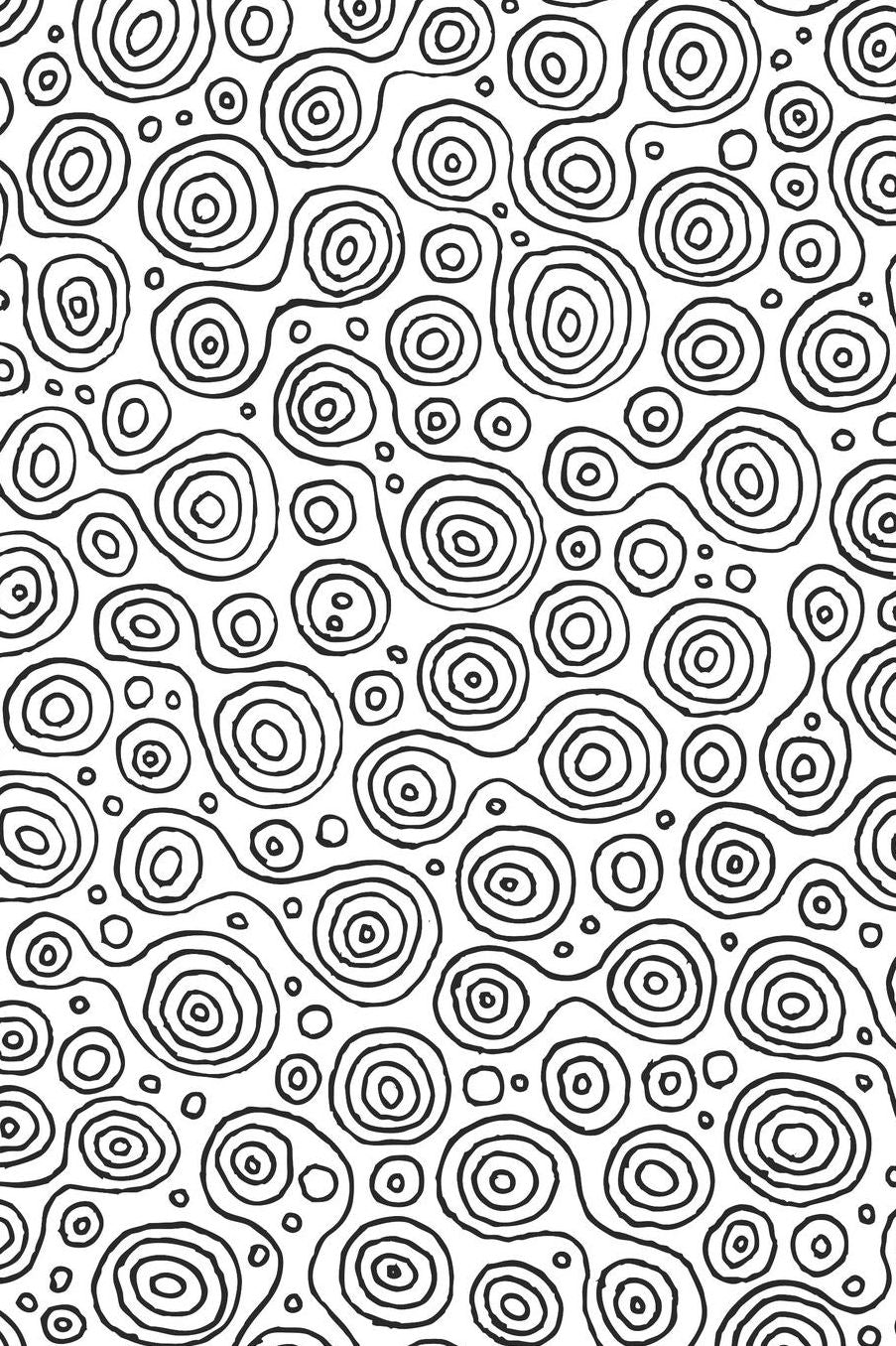 Abstract Circles: Graph Paper Notebook, 6x9 Inch, 120 pages
